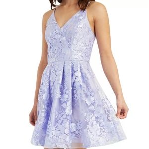 Embroidered Fit and Flare Dress